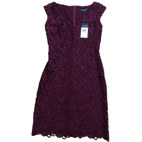 Ralph Lauren Lace Cap Sleeve Dress size 0 NWT - Picture 3 of 10